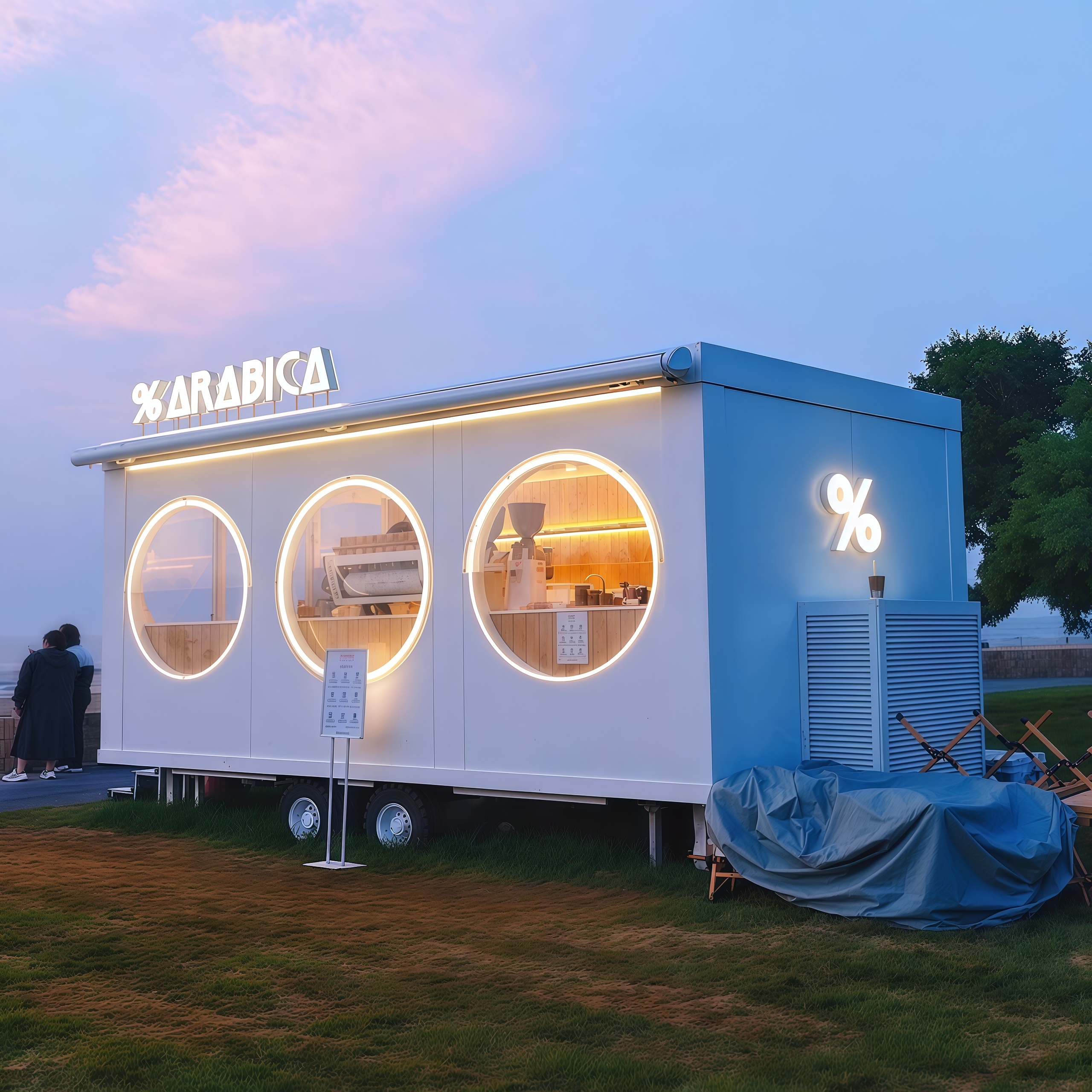 Food Snacks Catering - Portable Outdoor Kitchen Food Truck Trailer