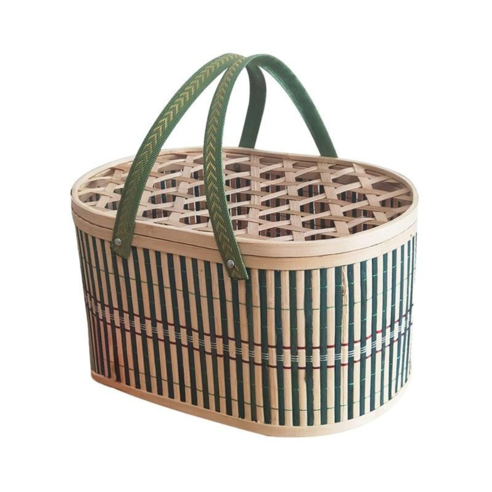 Snacks Food Gift Baskets - Durable Handmade Bamboo Basket Woven with