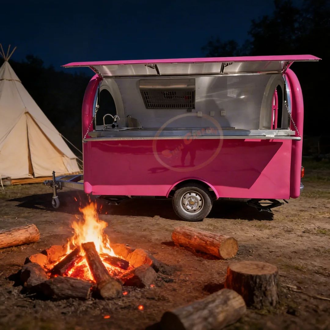 Food Snacks Catering - Customizable Fiberglass Mobile Food Trailer Complete