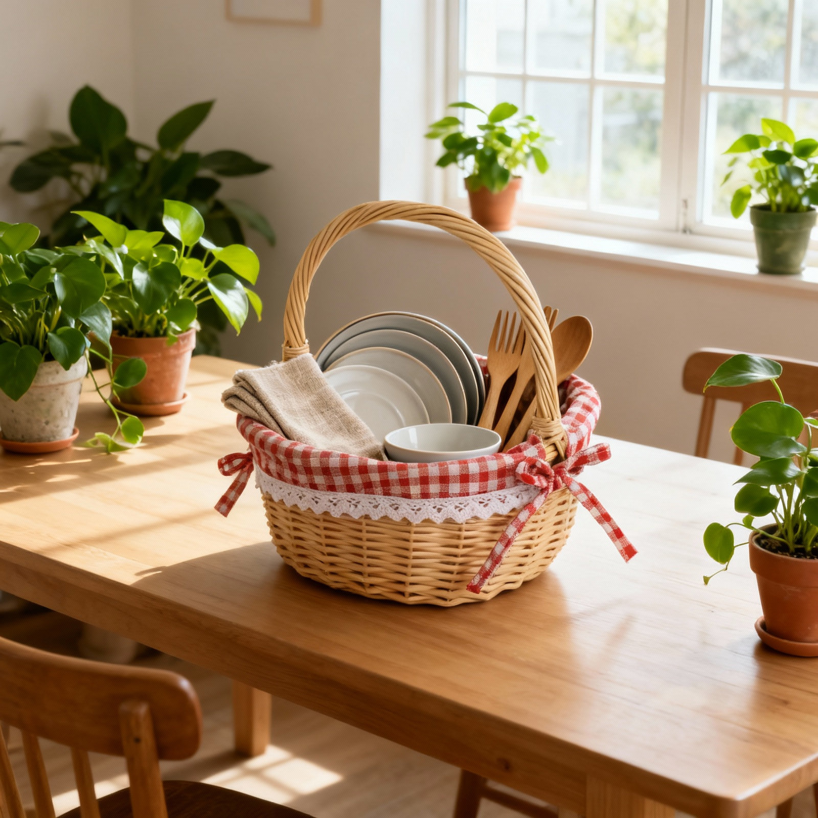 Snacks Food Gift Baskets - Elegant Wicker Fruit Basket Handmade Kitchen