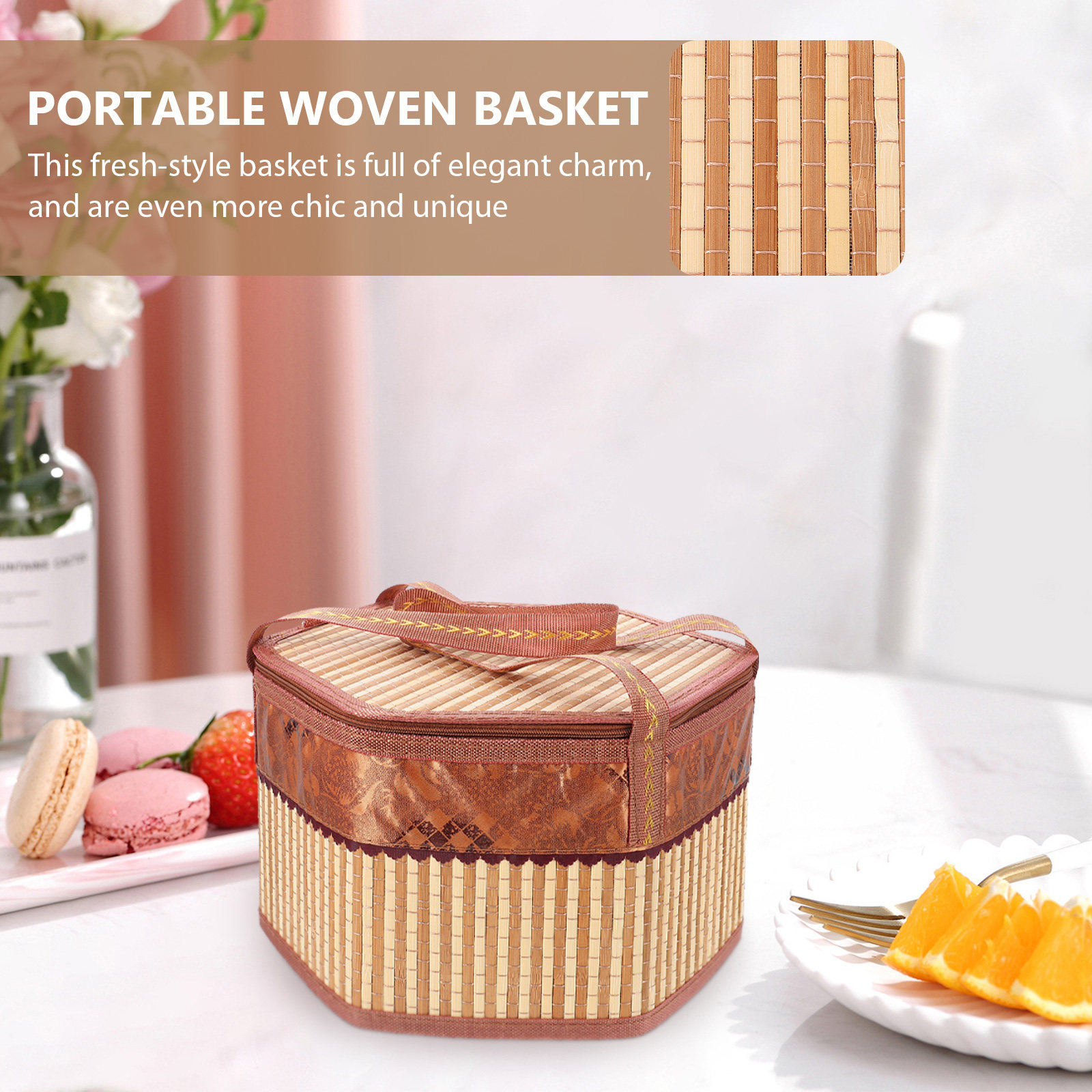 Portable Bamboo Woven Da Xie G - Snacks Food Gift Baskets review and price