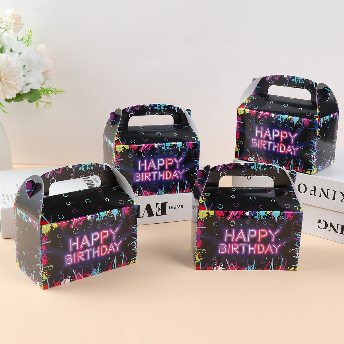 Fluorescent Candy Box Paper Ca - Food Snacks Party review and price