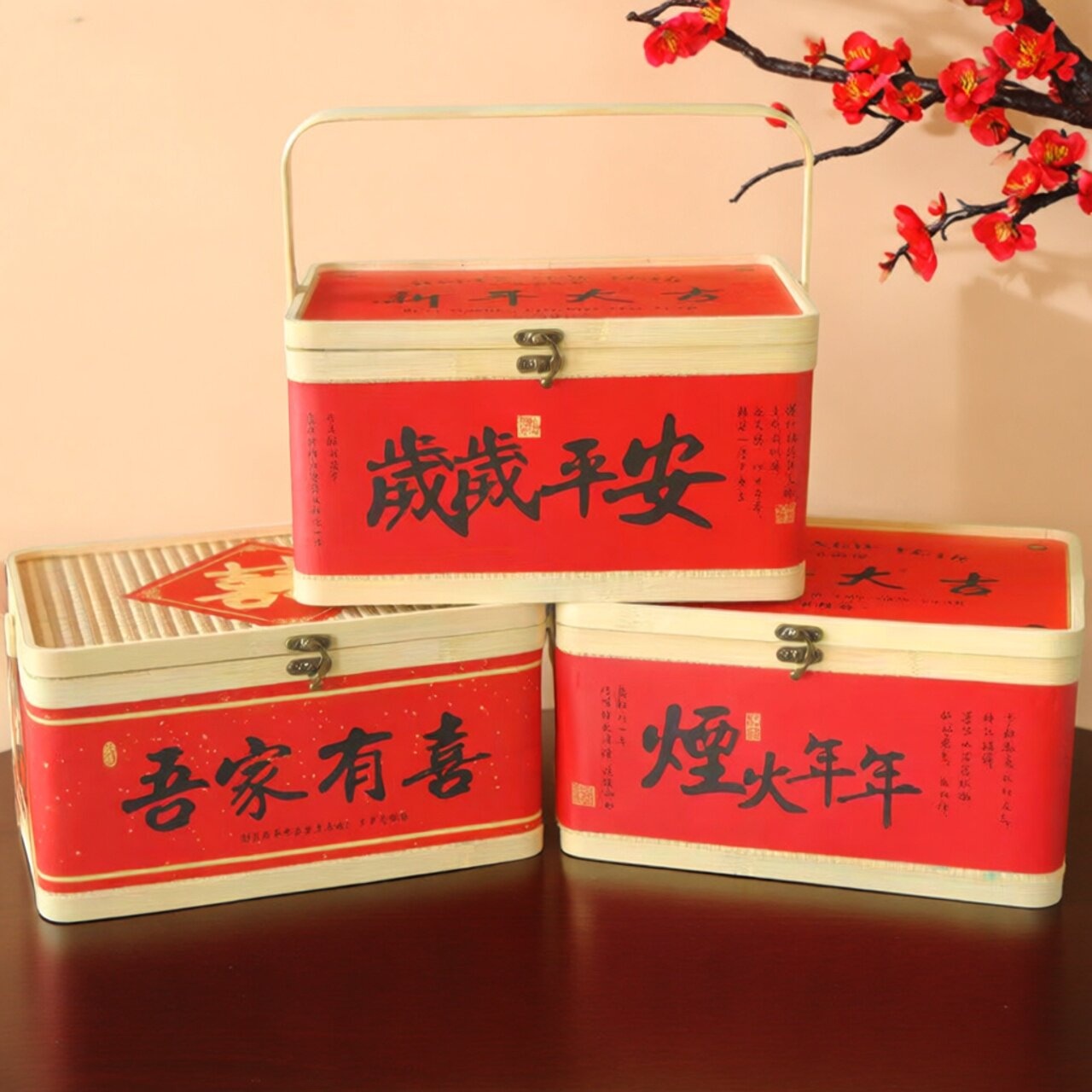 Large Red Gift Box Handheld Ha - Snacks Food Gift Baskets review and price