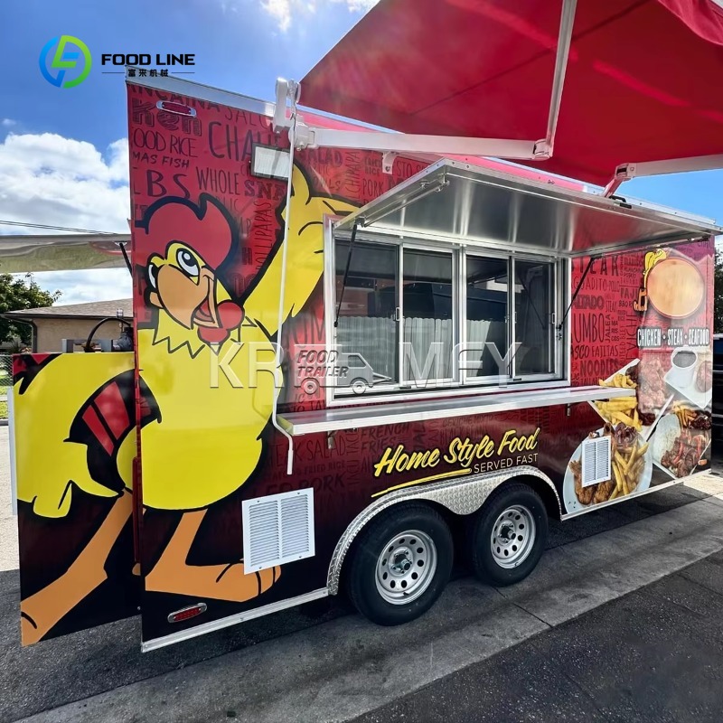 China Food Trailer Cart 4 Whee - Food Snacks Catering review and price