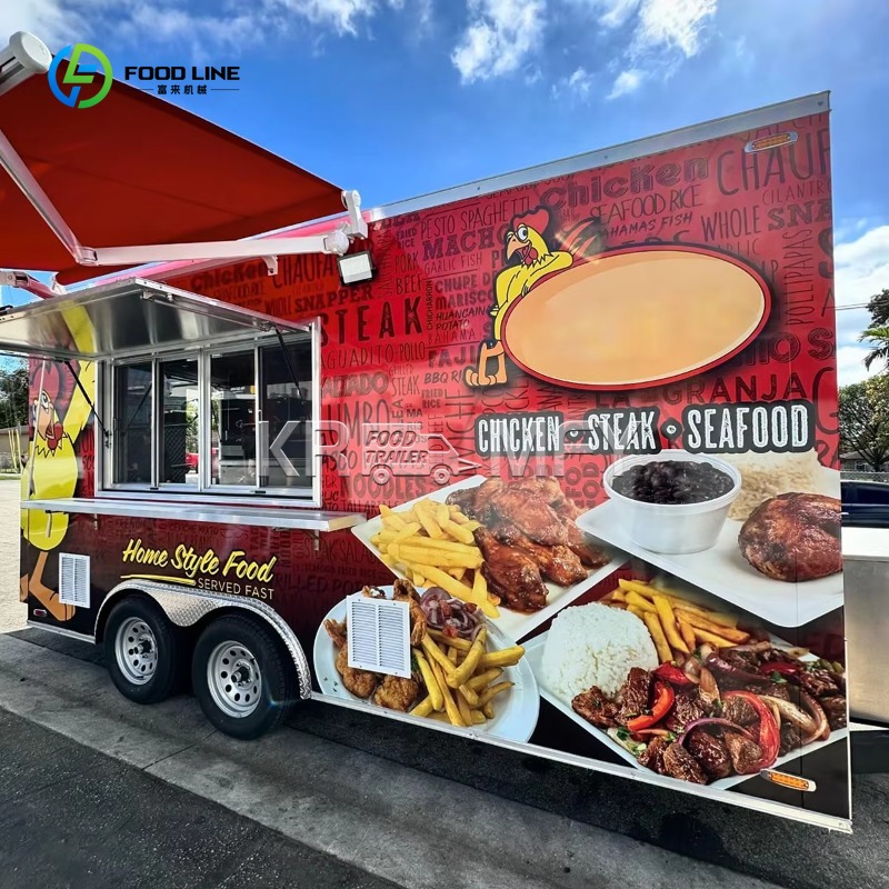 China Food Trailer Cart 4 Whee - Food Snacks Catering review and price