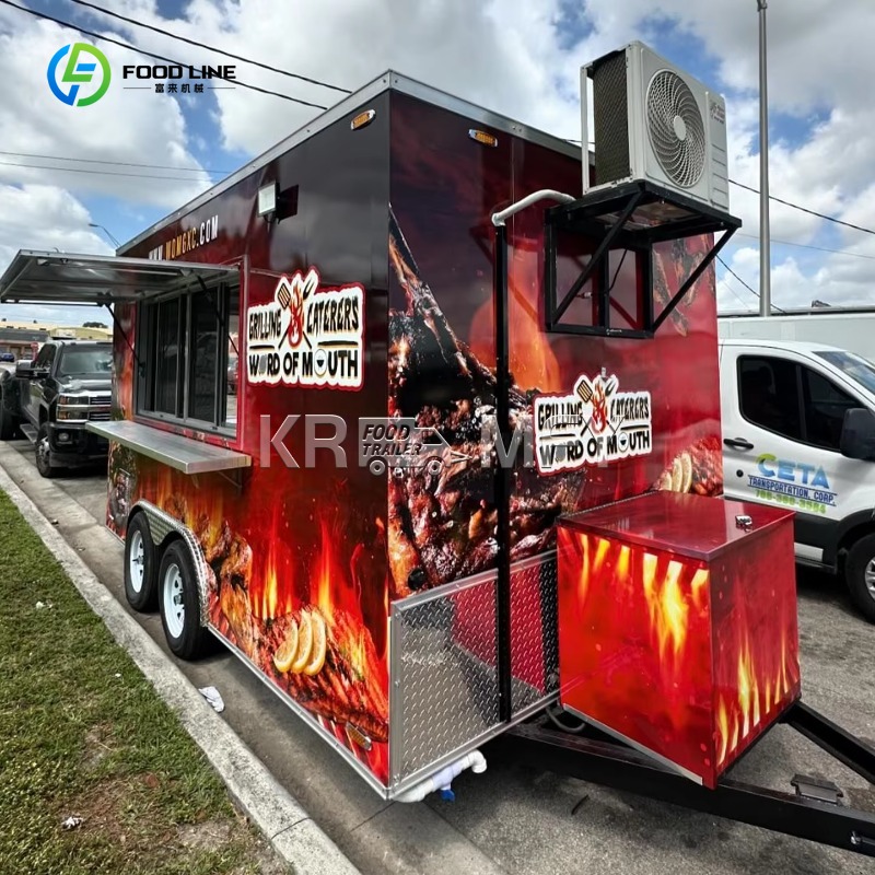 China Food Trailer Cart 4 Whee - Food Snacks Catering review and price