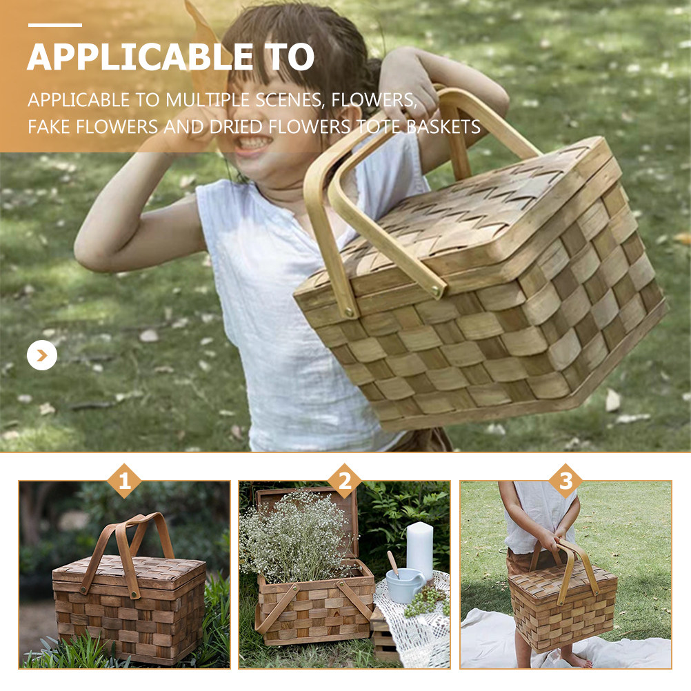Chic Rustic Woven Wood Chip Ba - Snacks Food Gift Baskets review and price