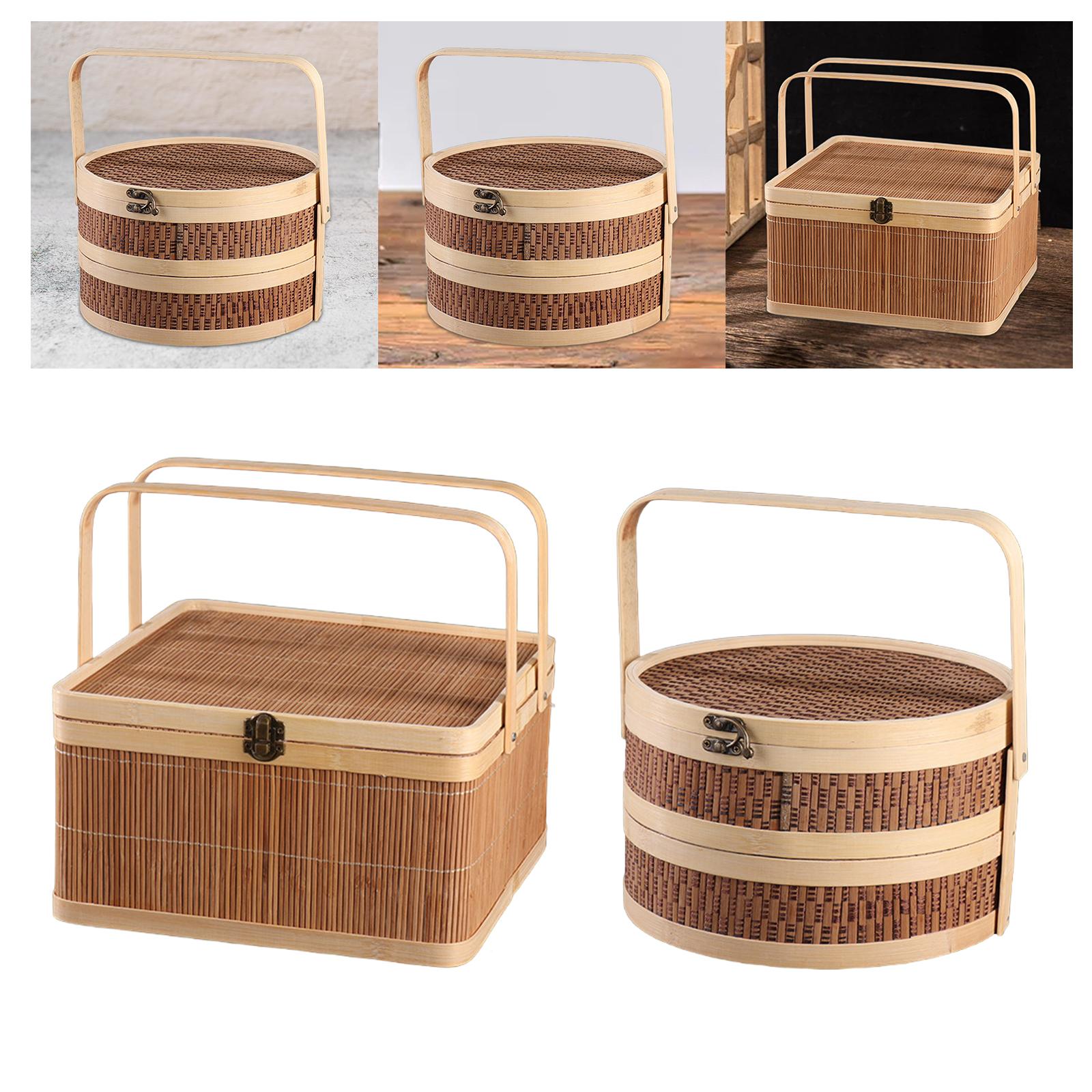 Bamboo Basket Serving Portable - Snacks Food Gift Baskets review and price