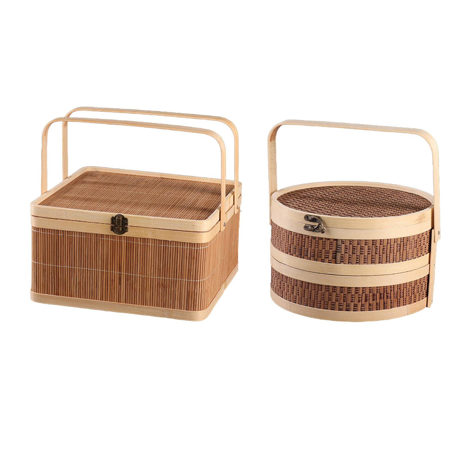 Bamboo Basket Serving Portable - Snacks Food Gift Baskets review and price