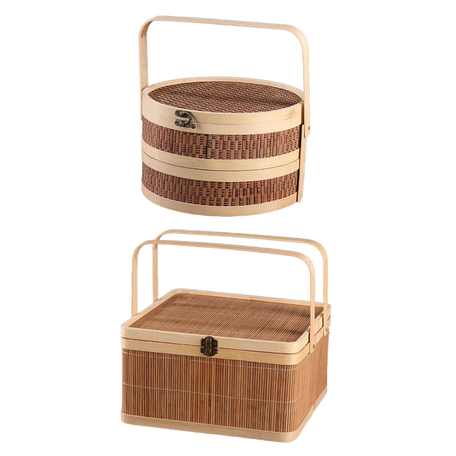 Bamboo Basket Serving Portable - Snacks Food Gift Baskets review and price