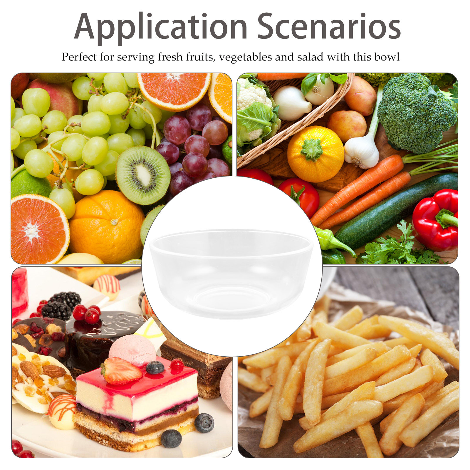 1Pcs 6 Inch Glass Fruit Servin - Food Snacks Chips review and price